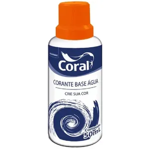 Corante Líquido à Base de Água 50ml Laranja - 5202606 - CORAL