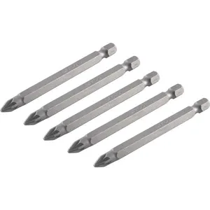 Bits com Ponteira Pozidrive Encaixe de 1/4" PH2 com 5 Peças Vonder Bits Ponteira Pozidrive encaixe de 1/4" PH2 75mm c/5pcs Vonder