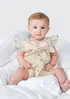 Banho de Sol Bebê Menina Com Babados - Bege 12M
