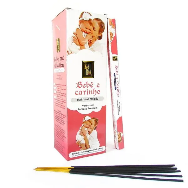 Incenso Bebê E Carinho Zed Black Caixa Com 25 Pacotes (MP)