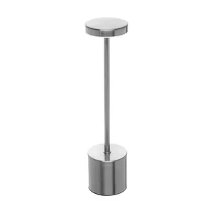 Luminária De Mesa Led 3 Tons Usb Cosmos 8 X 35 Cm Prateada Wolff