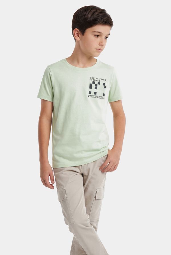 Camiseta Manga Curta Infantil Estampa Pixel Lima - PP