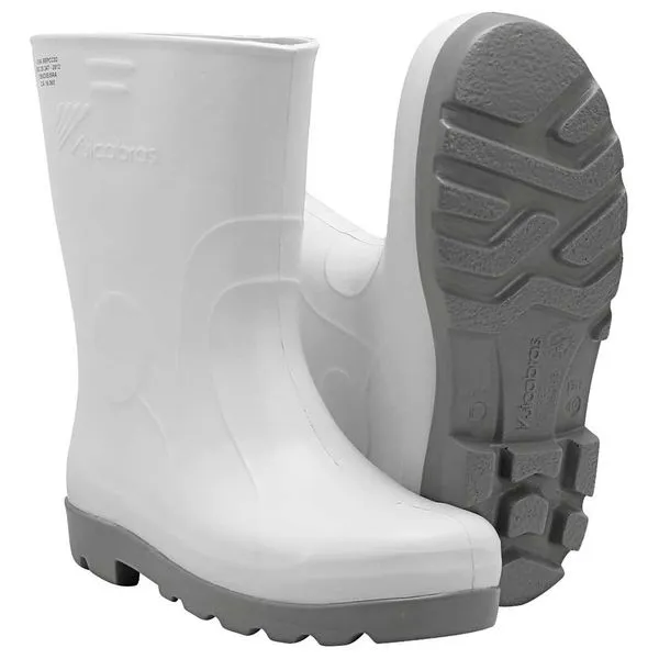 Bota de EVA Cano Curto Branca e Cinza sem Forro - VULCABRAS Bota EVA 41 sem Forro Cano Médio Branca - Vulcabras