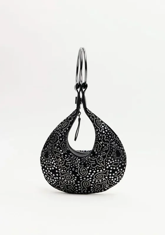 Bolsa Clutch Com Tachas Preto U