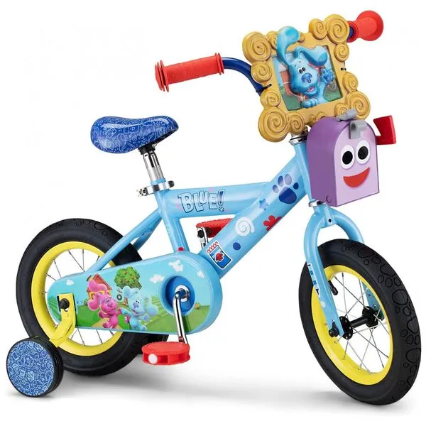 Bicicleta Infantil Blues Clues You om Rodas de Treinamento para Crianças de 2 a 4 anos, NICKELODEON, Azul 110v