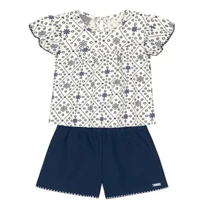 Conjunto Curto - Azul Marinho - Brandili Conjunto Curto - Azul - Tamanho 1 - Brandili