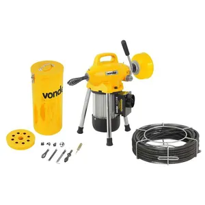Máquina Desentupidora Com Cabos Flexíveis e Ponteiras 3/4 a 4" - VONDER 127 V~