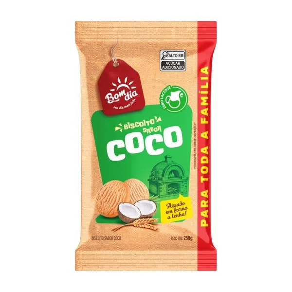 Biscoito Coco Bom Dia 250g BISCOITO COCO 250G BOM DIA