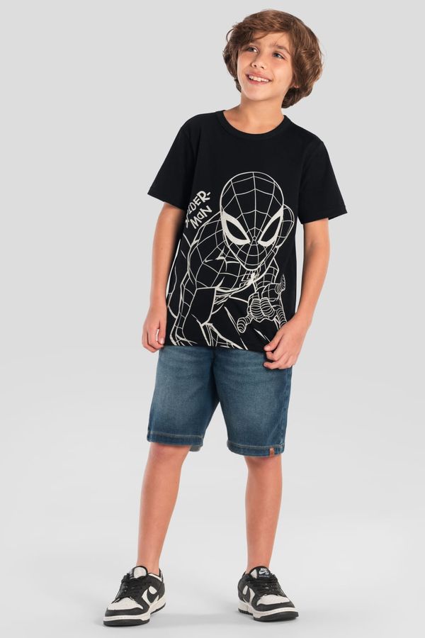 Camiseta infantil menino do Homem-Aranha metalizado Brandili - 6