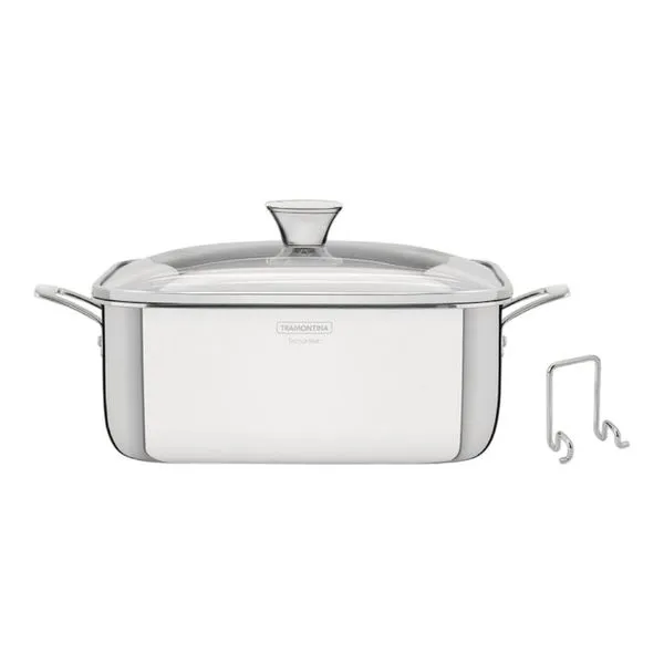 Caçarola Tramontina Grano Funda Aço Inox Quadrada 4L (MP)