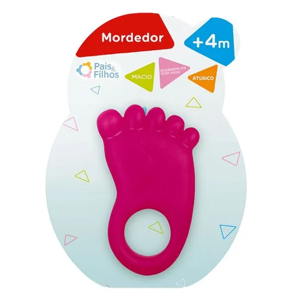 Mordedor de Pezinho Para Bebê Cheirinho Tutti-Frutti - Pais & Filhos Rosa