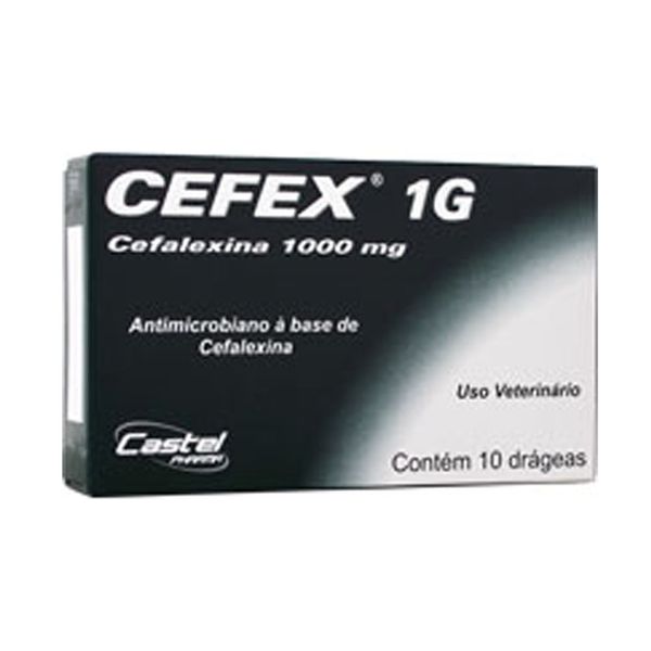 Cefex 1g Antimicrobiano para Cães 10 drágeas