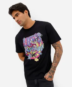 camiseta masculina de algodão patolino preta GG