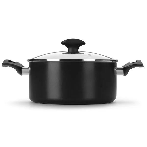 Caçarola Indução 22cm Alumínio Antiaderente 3mm Preta - Multiflon