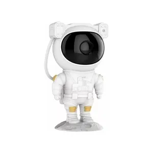 Projetor Astronauta de Galáxia Estrelada Projeção Laser Noturna Branco Ref.04219 Exbom
