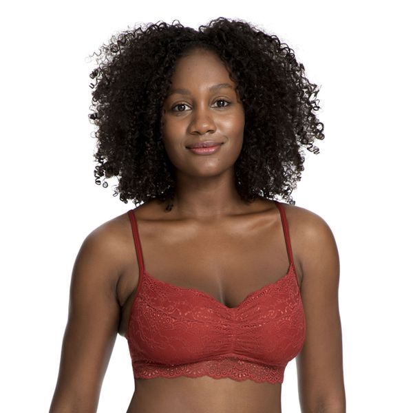 Top Renda Bolonha Terracota Terracota - G