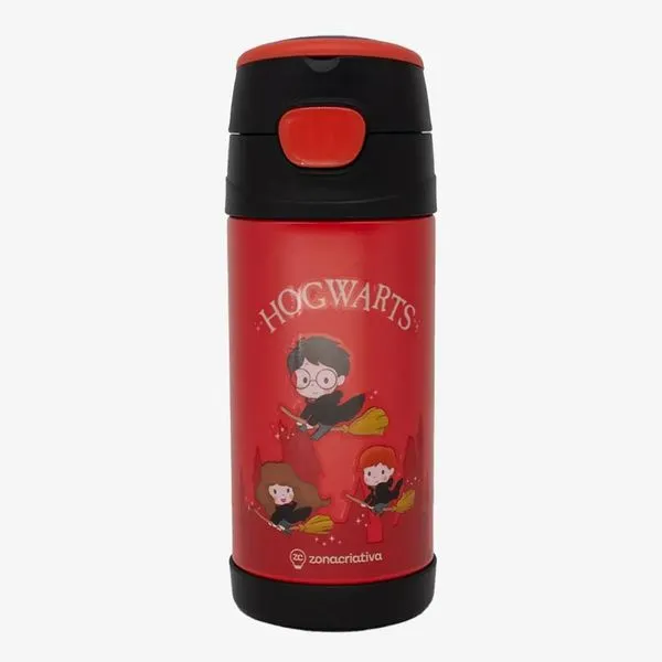 Garrafa Top Handle Zonacriativa 350ml Hogwarts (MP)