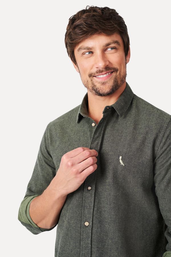 Camisa Ml Flanela Camp Verde Musgo - Ggg