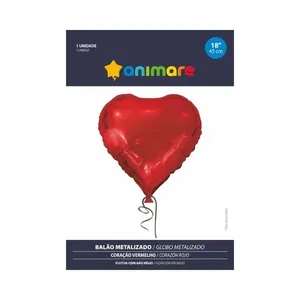 Balão BR Festas Coração Vermelho BALAO BR FESTAS CORACAO VERMELHO