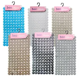 Tapete Para Banheiro Box Pérola Plástico PVC Sortido 69,5x36,5cm B0108 - bee