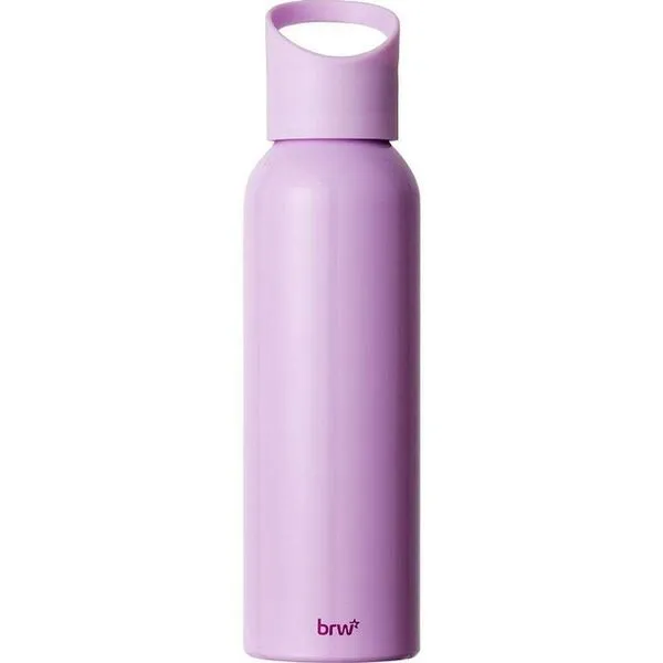 Garrafa de Alumínio com Tampa Plástica 600ML Vedação Eficiente Lilás BRW
