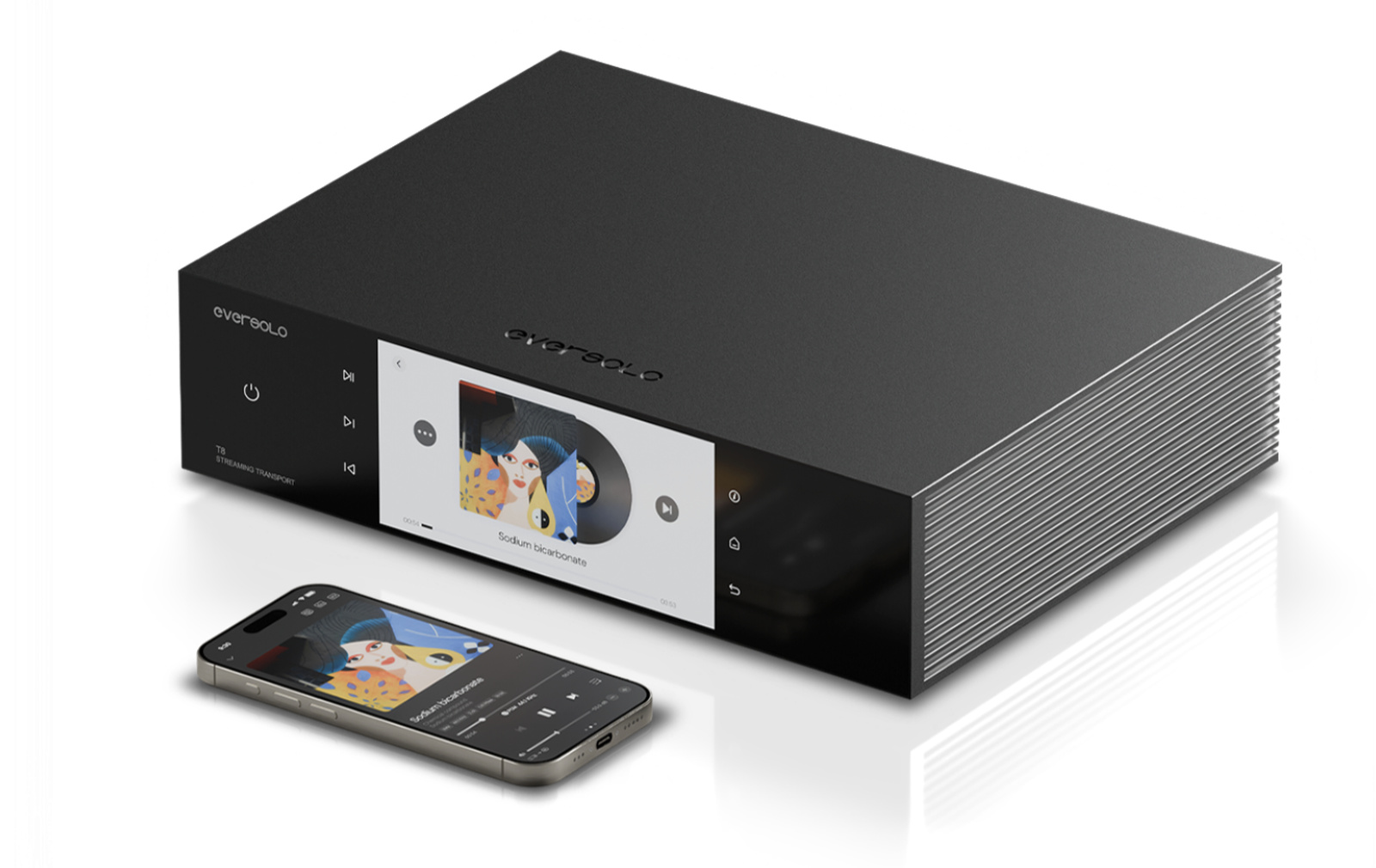 Eversolo T8 Music Streamer Hi-End com DAC USB, Wi-Fi 6 e Display Touch 6