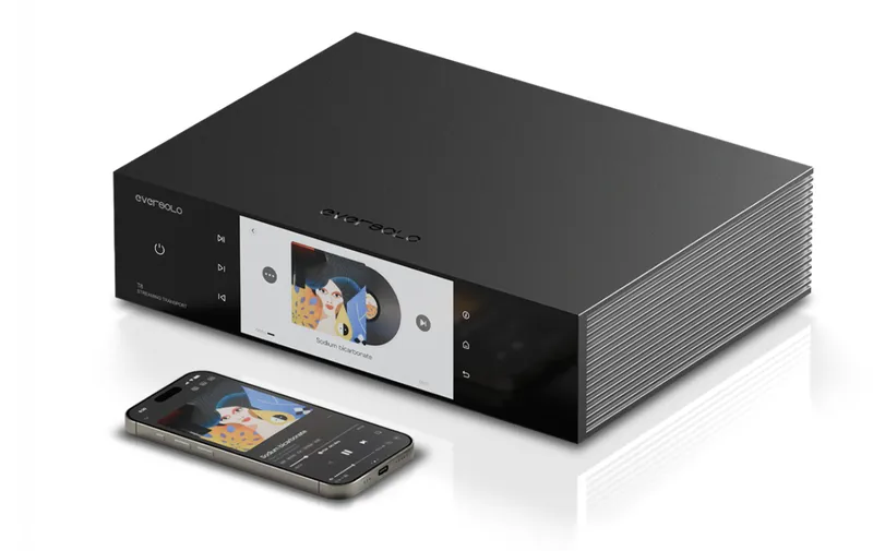 Eversolo T8 Music Streamer Hi-End com DAC USB, Wi-Fi 6 e Display Touch 6