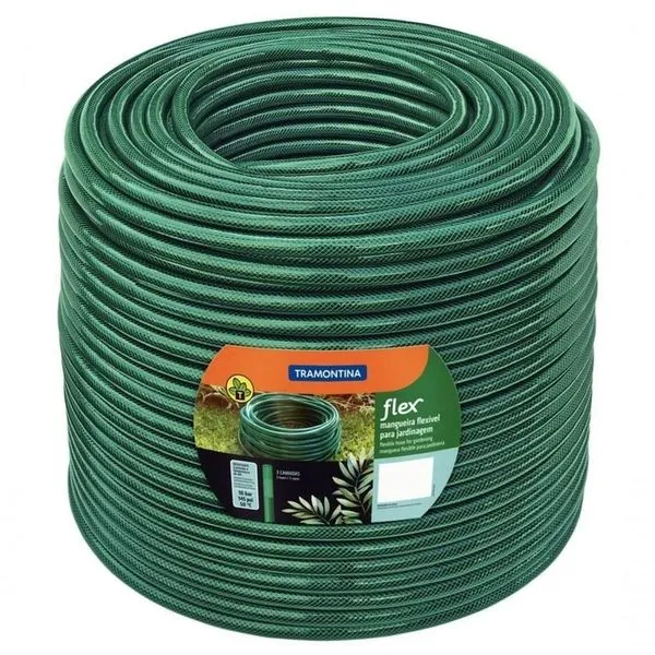 Mangueira Flex 3-4" Tramontina Em Pvc Verde 3 Camadas 50m