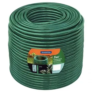 Mangueira Flex 3-4" Tramontina Em Pvc Verde 3 Camadas 50m