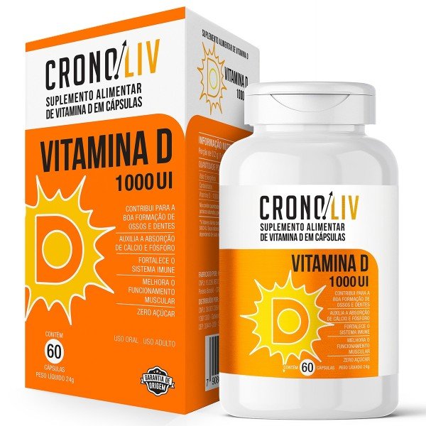 Cronoliv Vitamina D3 1000Ui 60 Cápsulas
