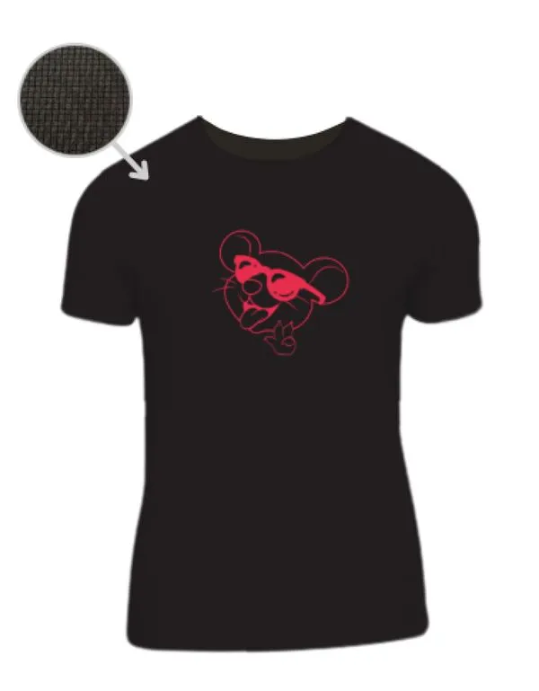 Camiseta Dry Fit Dos Rosa Manga Curta Preta Ícones Robson P / Preto