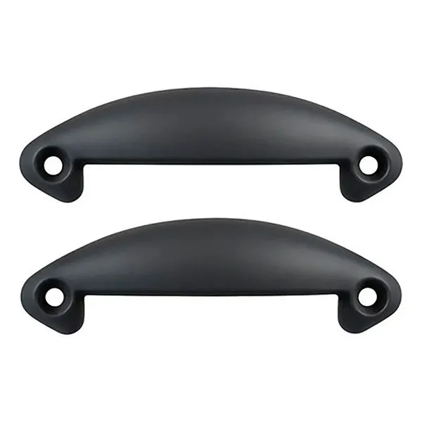 Kit Puxador Concha Para Cama Box Indart Preto Com Parafuso - 1 Unidade 78501301