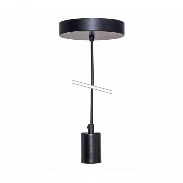 Pendente Metallum Preto 1xe27 - G-light
