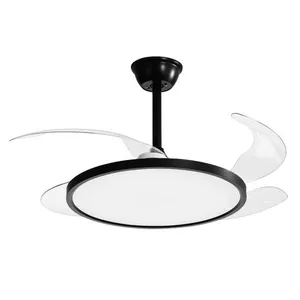 Ventilador de Teto Cosmos LED 2 Lâmpadas Controle Remoto Aliseu Ventilador de Teto Retrátil Cosmos Preto LED Controle Remoto Bivolt
