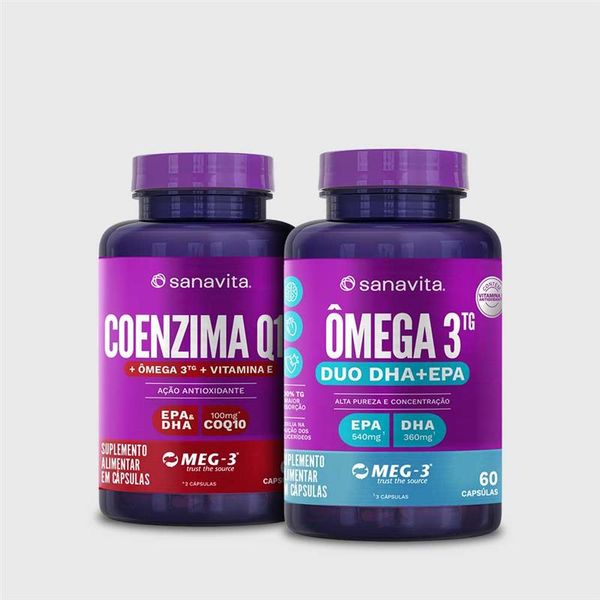 Combo Q10 + Ômega Duo Coenzima Q10 | Ômega Duo