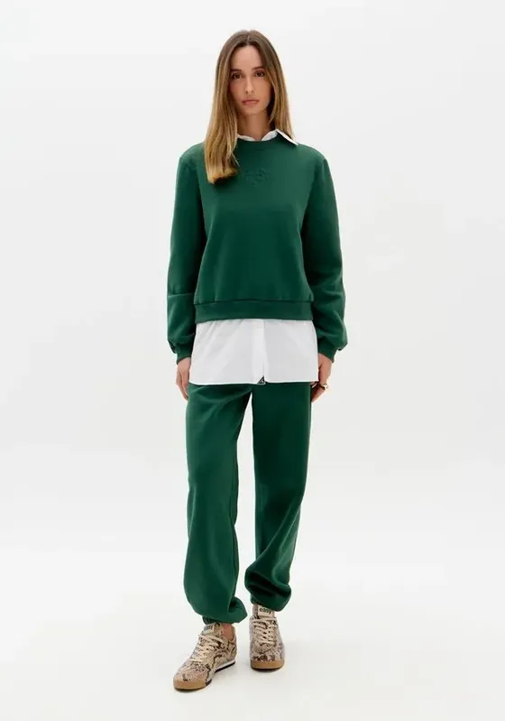 Calça Jogging Com Cintura Alta Verde M
