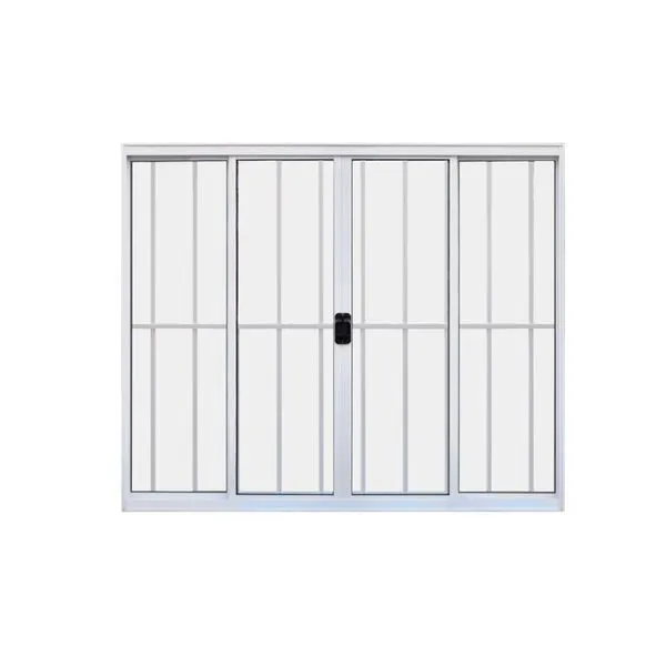 Janela 4 Folhas De Correr C/ Grade 1.00 X 1.20 Alumínio Branco Linha Modular - Hale