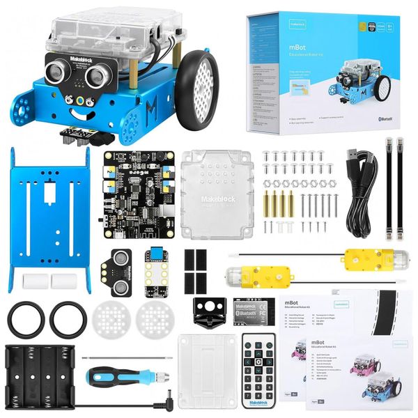 Kit de Projetos STEM Robótica e Codificação para Crianças de 8 a 12 Anos, Makeblock, Azul 110v