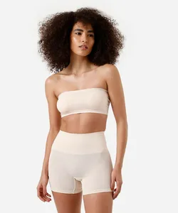 kit de 2 bermudas de poliamida sem costura colorido G