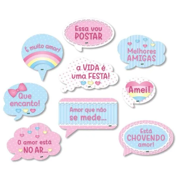 Kit Placas Chuva De Amor