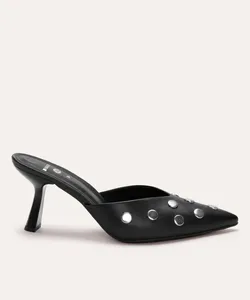 mule com tachas salto médio mindset preto 34