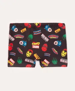 sunga boxer infantil vingadores preto 10