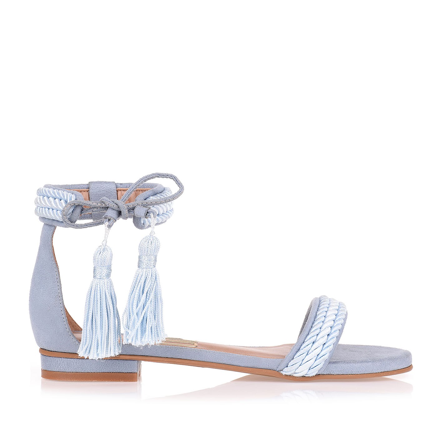 Plataforma Salto Médio Camurça Denim