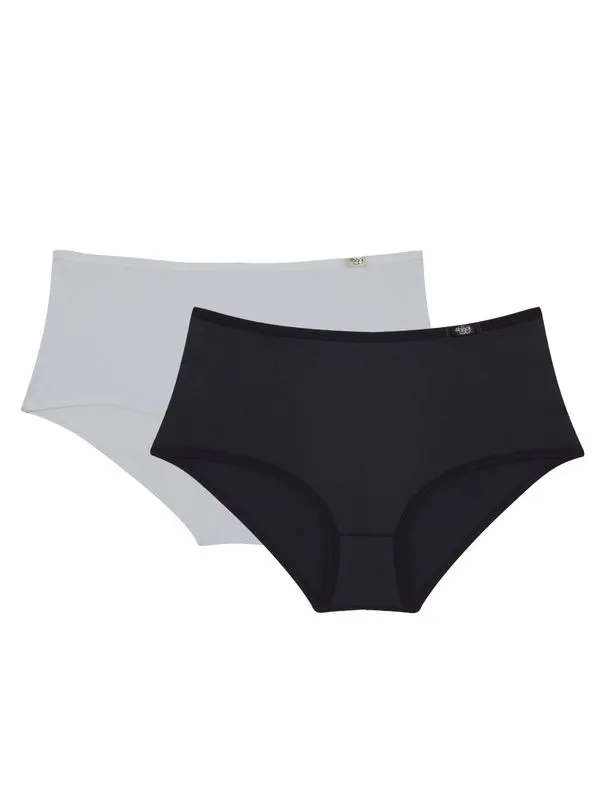 Kit de Calcinhas Maxi Classic 01 - 2 und PRETO/BRANCO G