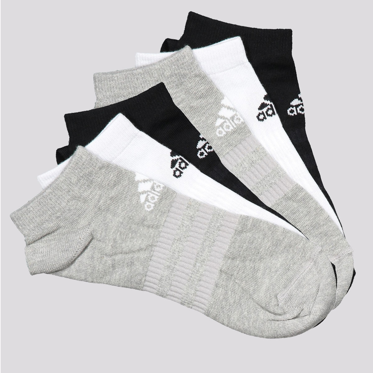 Kit Meia Adidas Low Cut Cano Baixo 6 Pares