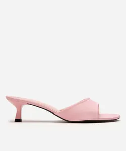 tamanco feminino salto fino mindset rosa 35