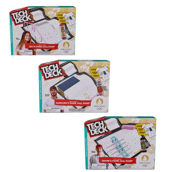 Conjunto de Pista e Skate de Dedo - Tech Deck - Olimpíadas - 2024 - Modelos Sortidos - Sunny