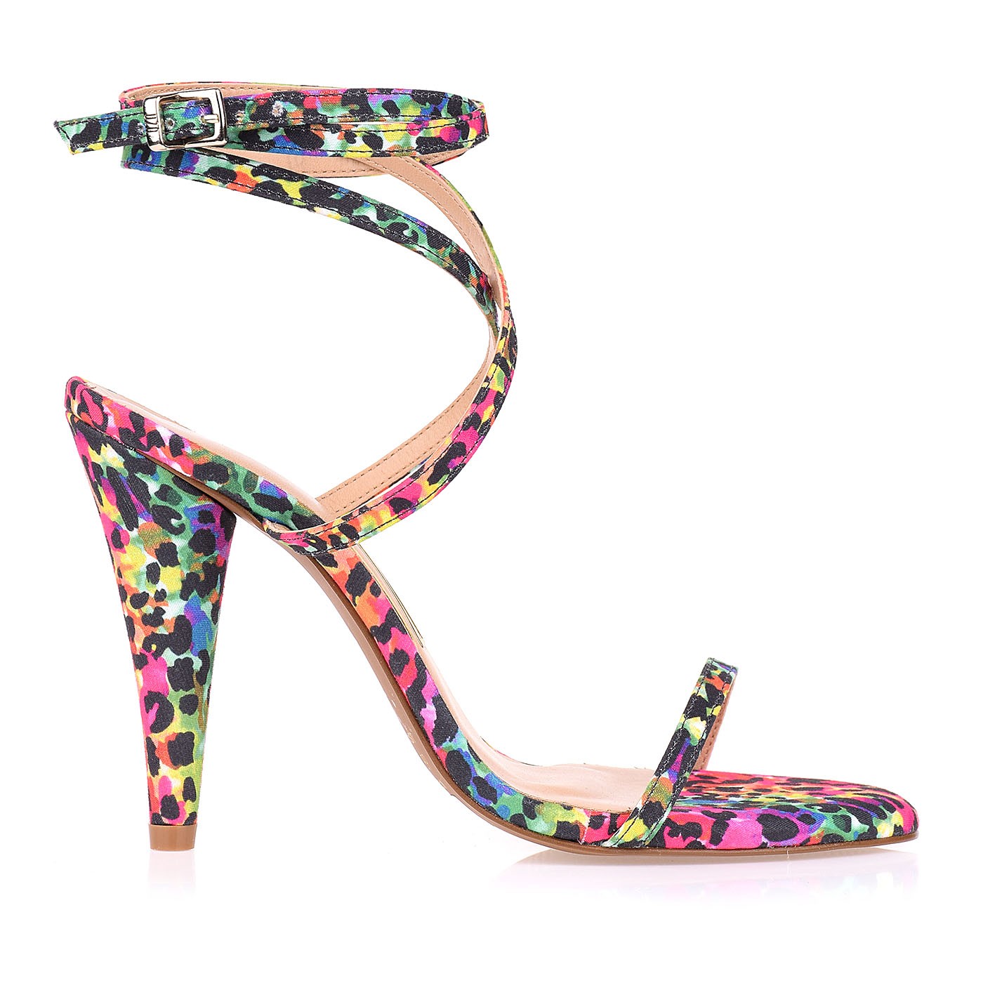 Sandália Salto Alto Tie Dye Leo