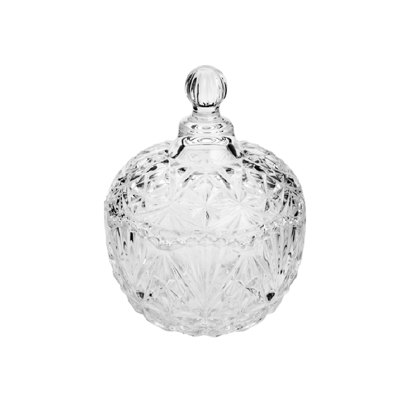 Potiche Decorativo Wolff Stars, Vidro, Com Tampa, 15x20cm - 35264