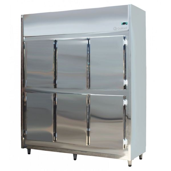 Refrigerador Comercial Gallant Resfriado Inox 6 Portas 1290L 220V Monofásico Geladeira Gallant para Resfriado Inox 6 Portas 220V Mono